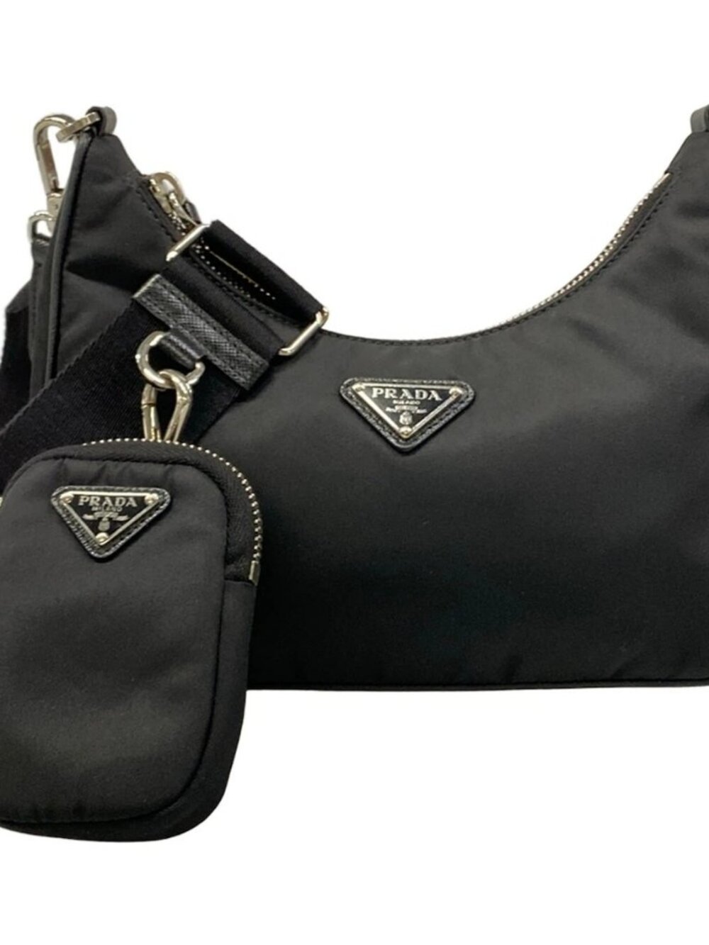 PRADA Re-Edition 2005 Re-Nylon Bag 1BH204 Black Nylon Shoulder Bag
